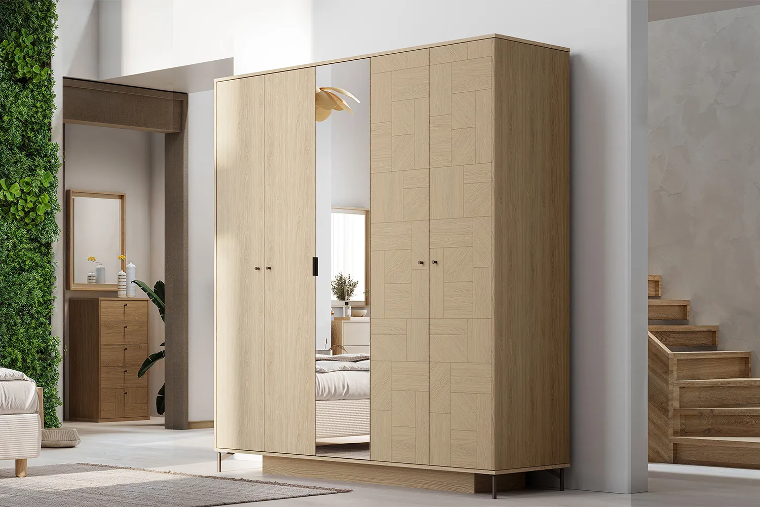 Mocca 5 Kapaklı Gardrop | Çetmen Mobilya