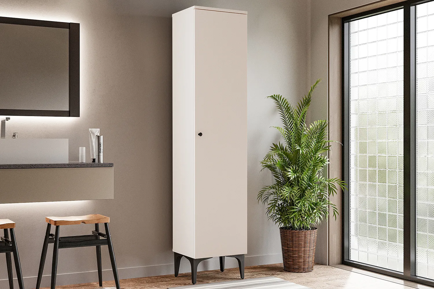 Comfort Flex Tek Kapaklı Çok Amaçlı Dolap Beyaz | Çetmen Mobilya